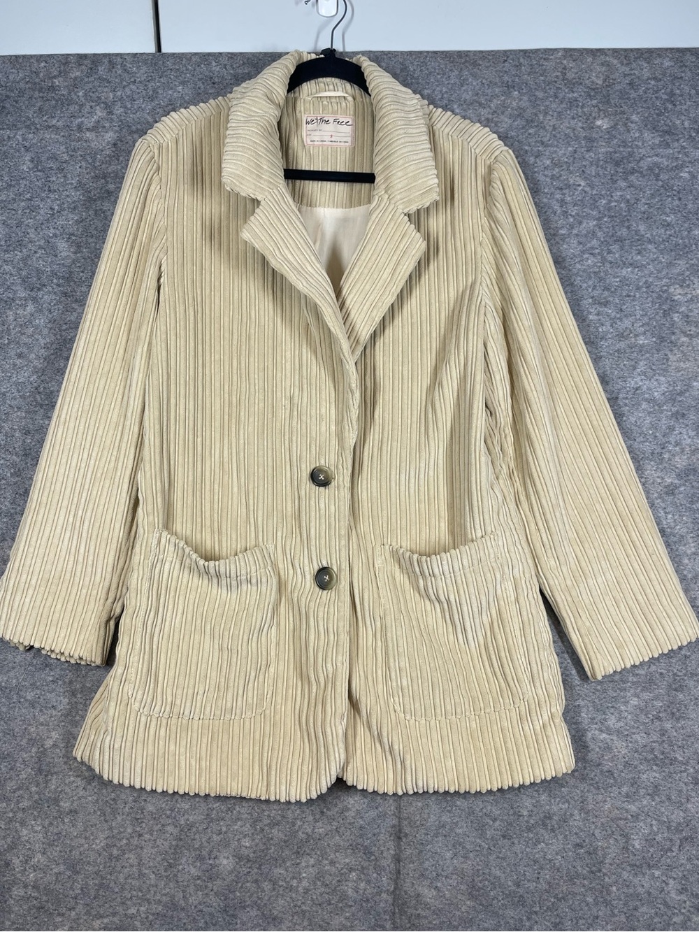 WE THE FREE Ribbed Corduroy Jacket Small Oversized Quiet Luxury Fall Academia